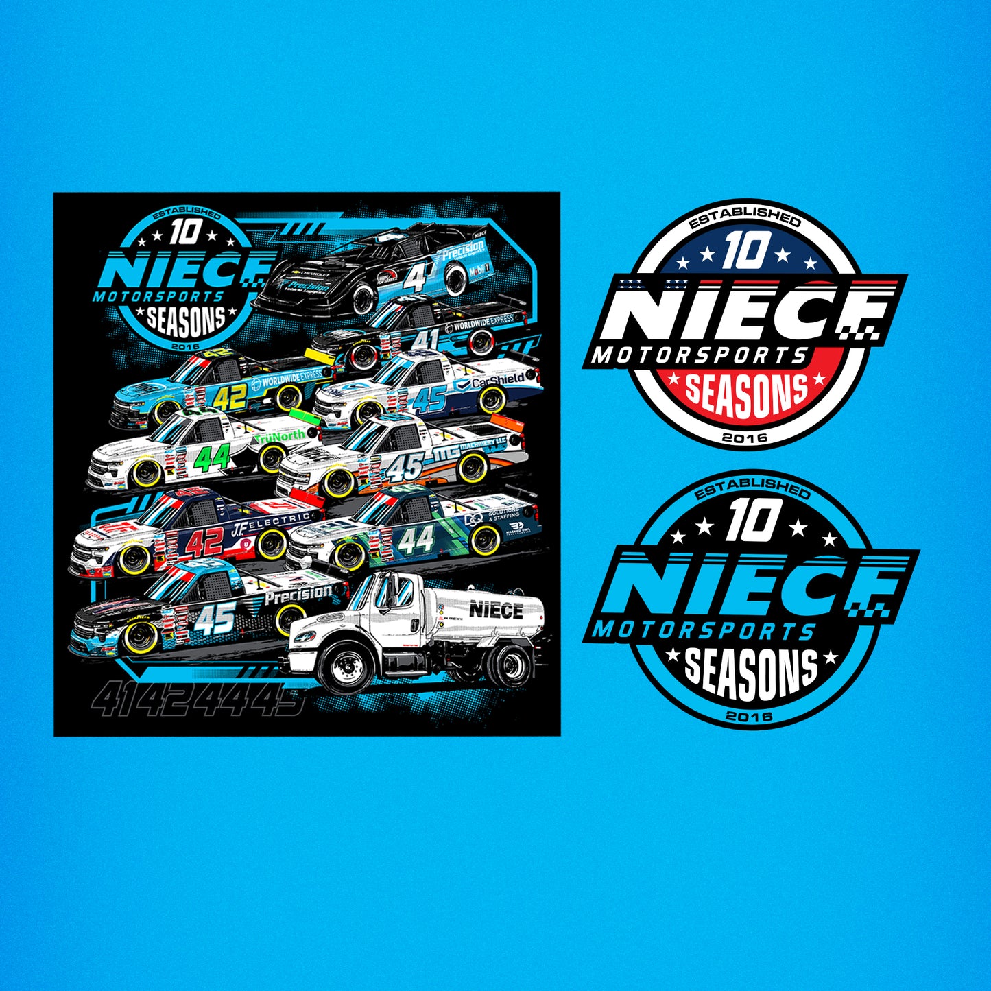 Niece Motorsports 10 Seasons Decal Pack