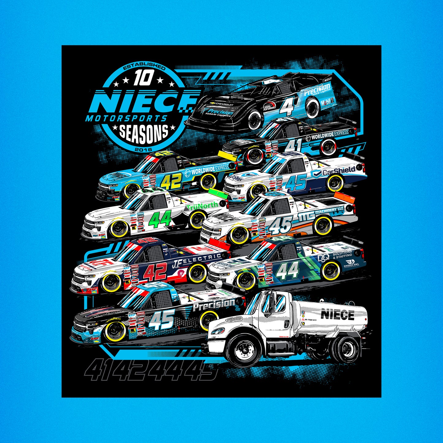 Niece Motorsports 10 Seasons Decal